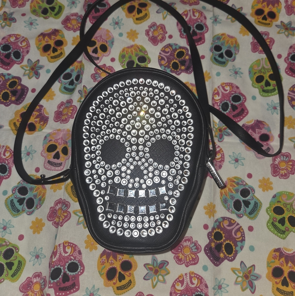 Skull Studded Crossbody Bag